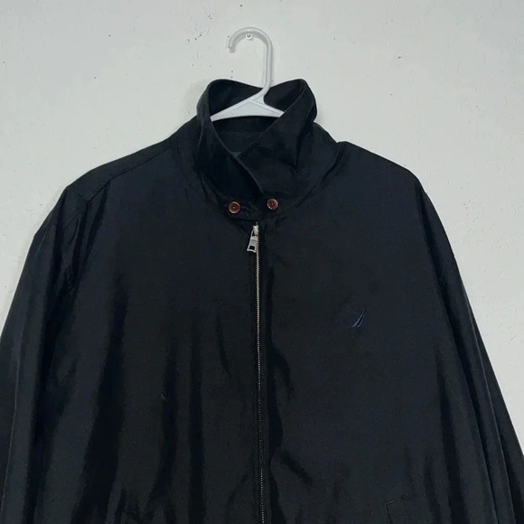 Imperfect Nautica jacket mens black large full zip jacket front & inside pockets - Picture 8 of 17